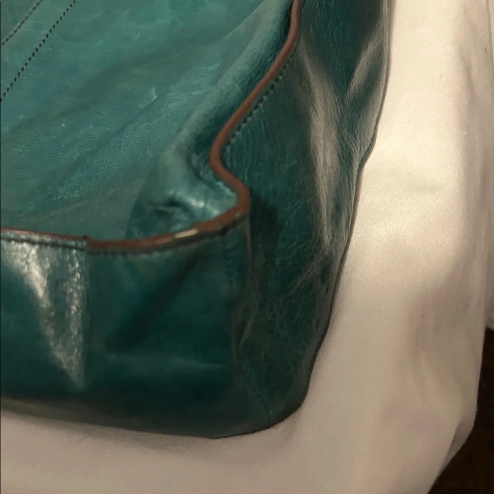 Teal Hobo Leather Women's Bag - Picture 9 of 11